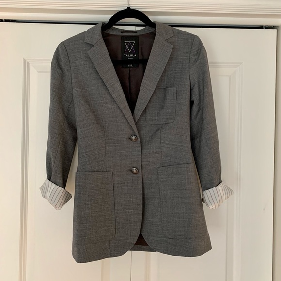 Aritzia Talula Grey Blazer Size 2 - Picture 2 of 8